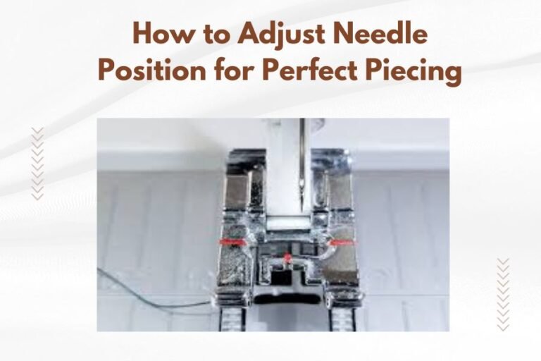 How to Adjust Needle Position for Perfect Piecing