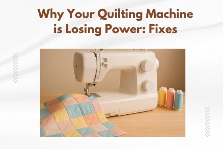 Why Your Quilting Machine is Losing Power_ Fixes