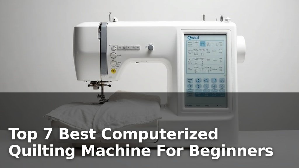 Top 7 Best Computerized Quilting Machine For Beginners