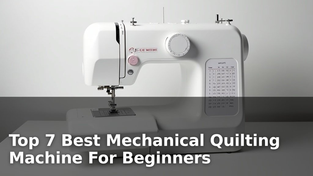 Top 7 Best Mechanical Quilting Machine For Beginners