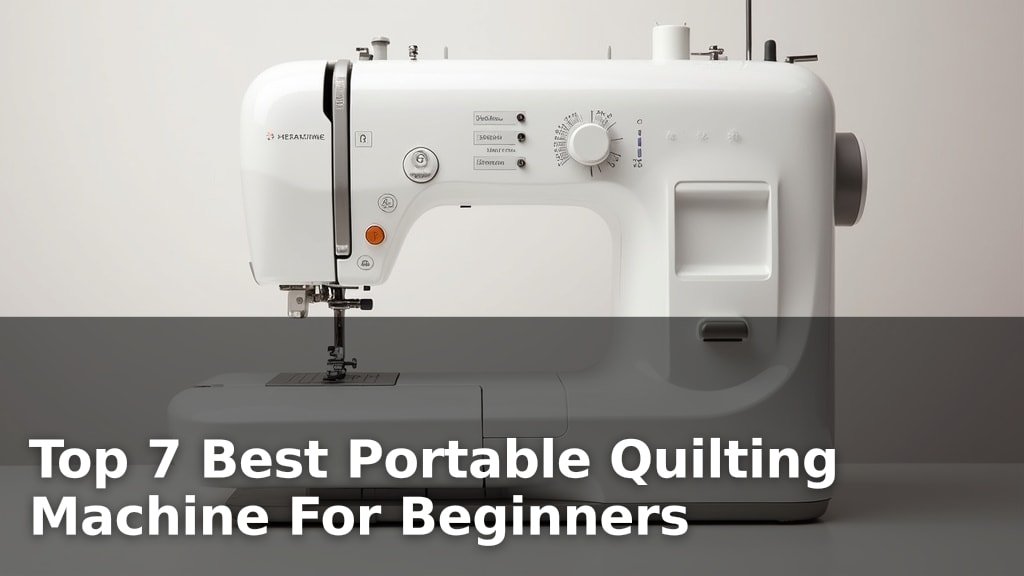 Top 7 Best Portable Quilting Machine For Beginners