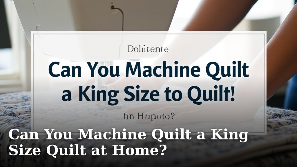 Can You Machine Quilt a King Size Quilt at Home?