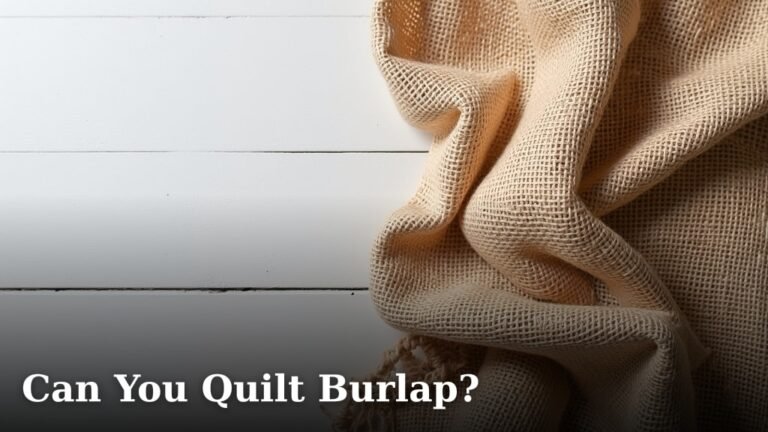 Can You Quilt Burlap?