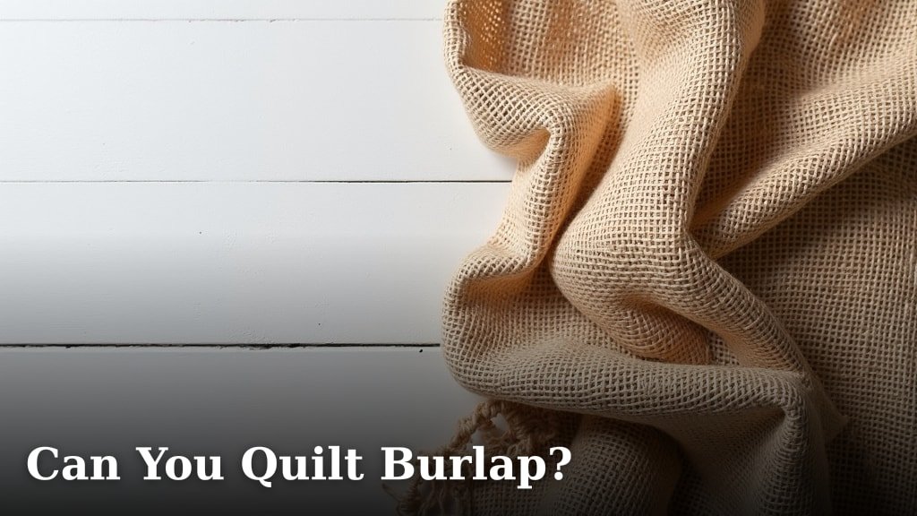 Can You Quilt Burlap?