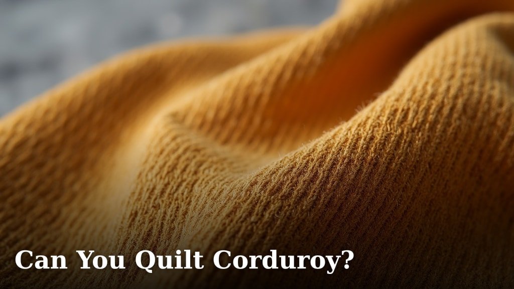 Can You Quilt Corduroy?