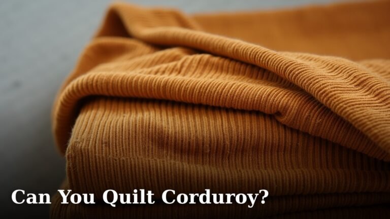 Can You Quilt Corduroy?