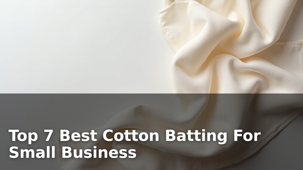 Top 7 Best Cotton Batting For Small Business