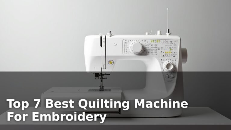 Top 7 Best Quilting Machine For Embroidery
