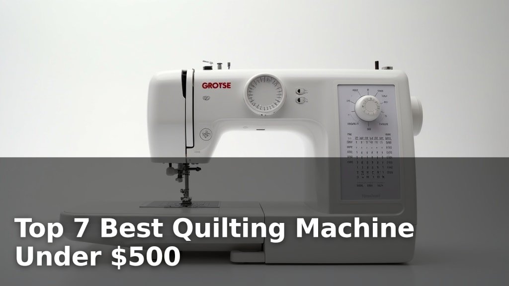 Top 7 Best Quilting Machine Under $500
