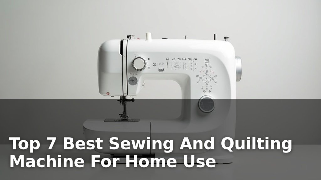 Top 7 Best Sewing And Quilting Machine For Home Use