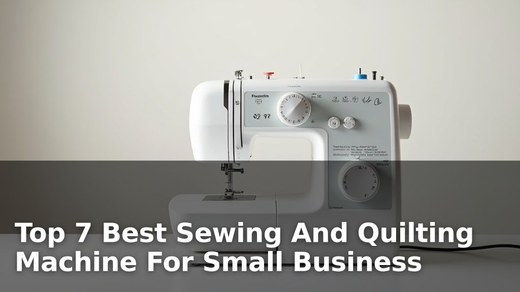 Top 7 Best Sewing And Quilting Machine For Small Business
