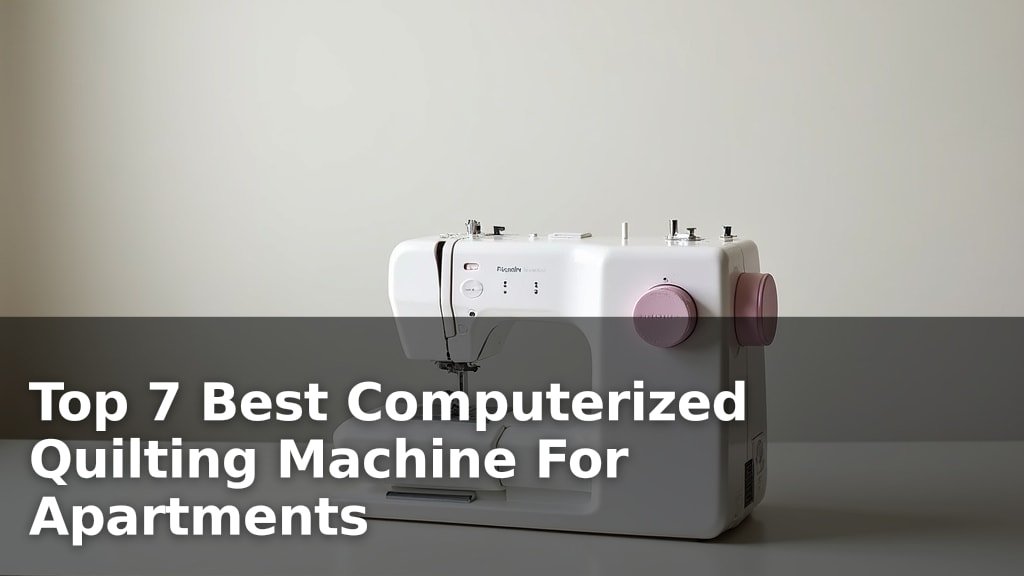 Best Computerized Quilting Machine For Apartments