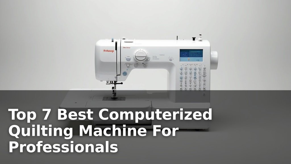 Best Computerized Quilting Machine For Professionals