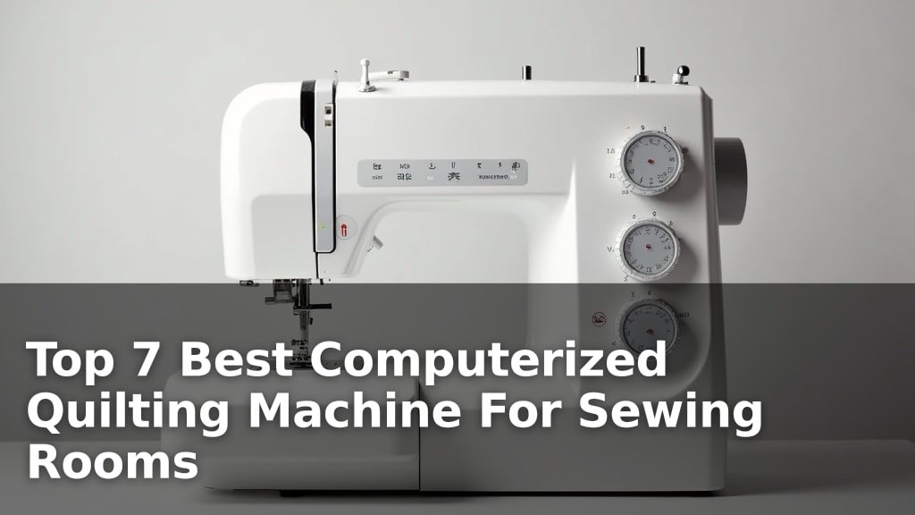 Best Computerized Quilting Machine For Sewing Rooms