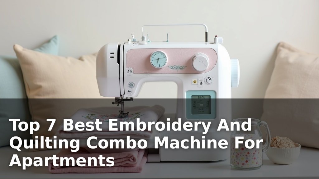 Top 7 Best Embroidery And Quilting Combo Machine For Apartments