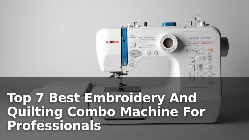 Best Embroidery And Quilting Combo Machine For Professionals