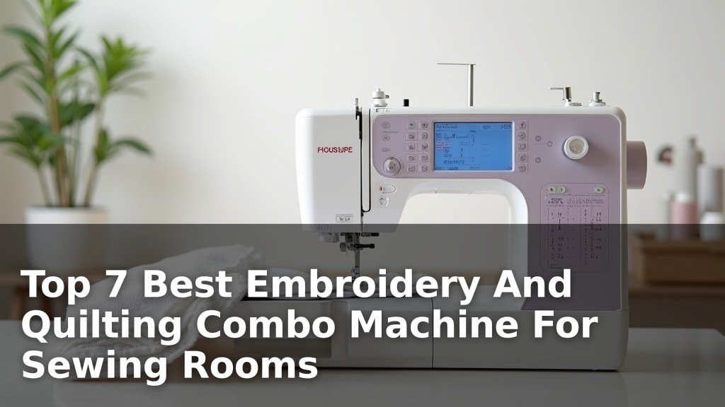 Top 7 Best Embroidery And Quilting Combo Machine For Sewing Rooms