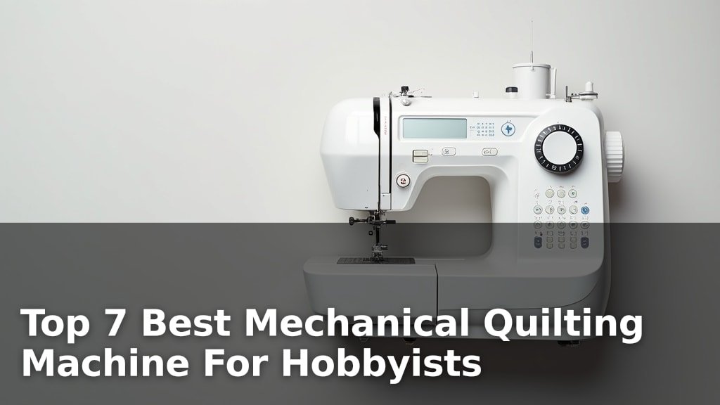 Best Mechanical Quilting Machine For Hobbyists