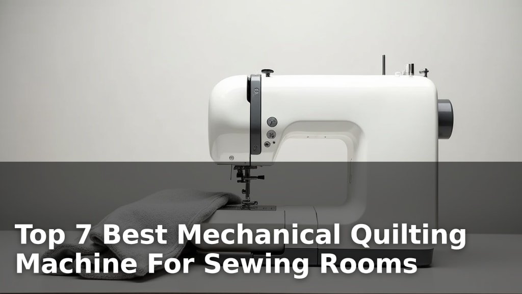 Best Mechanical Quilting Machine For Sewing Rooms