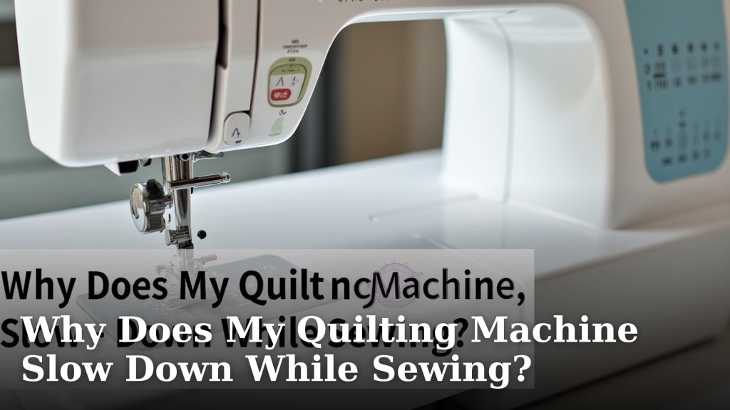 Why Does My Quilting Machine Slow Down While Sewing?